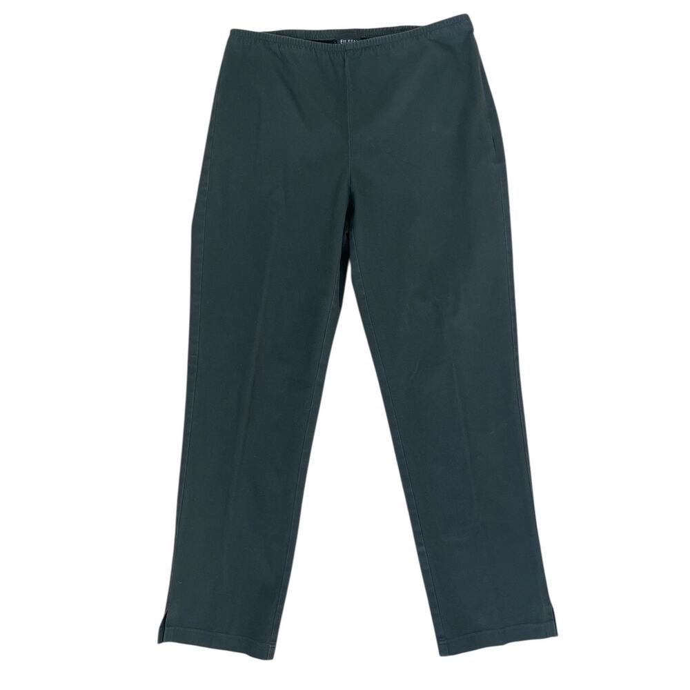Eileen Fisher Stretch Twill Pull On Pants Straight Leg Size XS Casual Modern